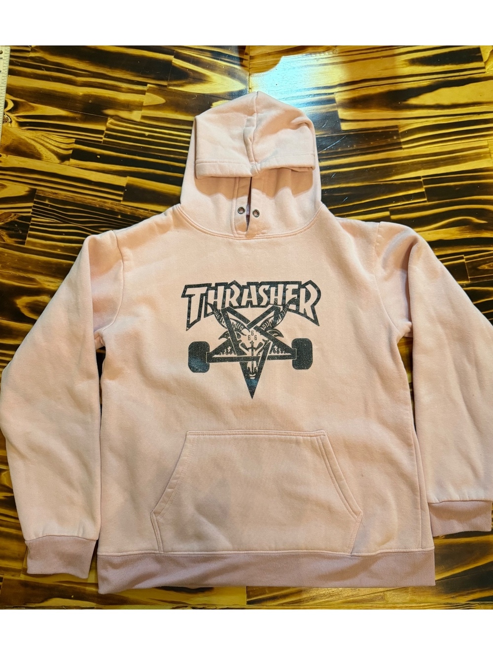 Thrasher pink pullover hoodie
